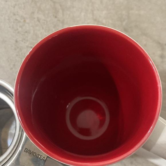 David’s Tea The Nordic Mug White Berries Bird 10 oz thermos and 16 oz mug - Picture 8 of 11